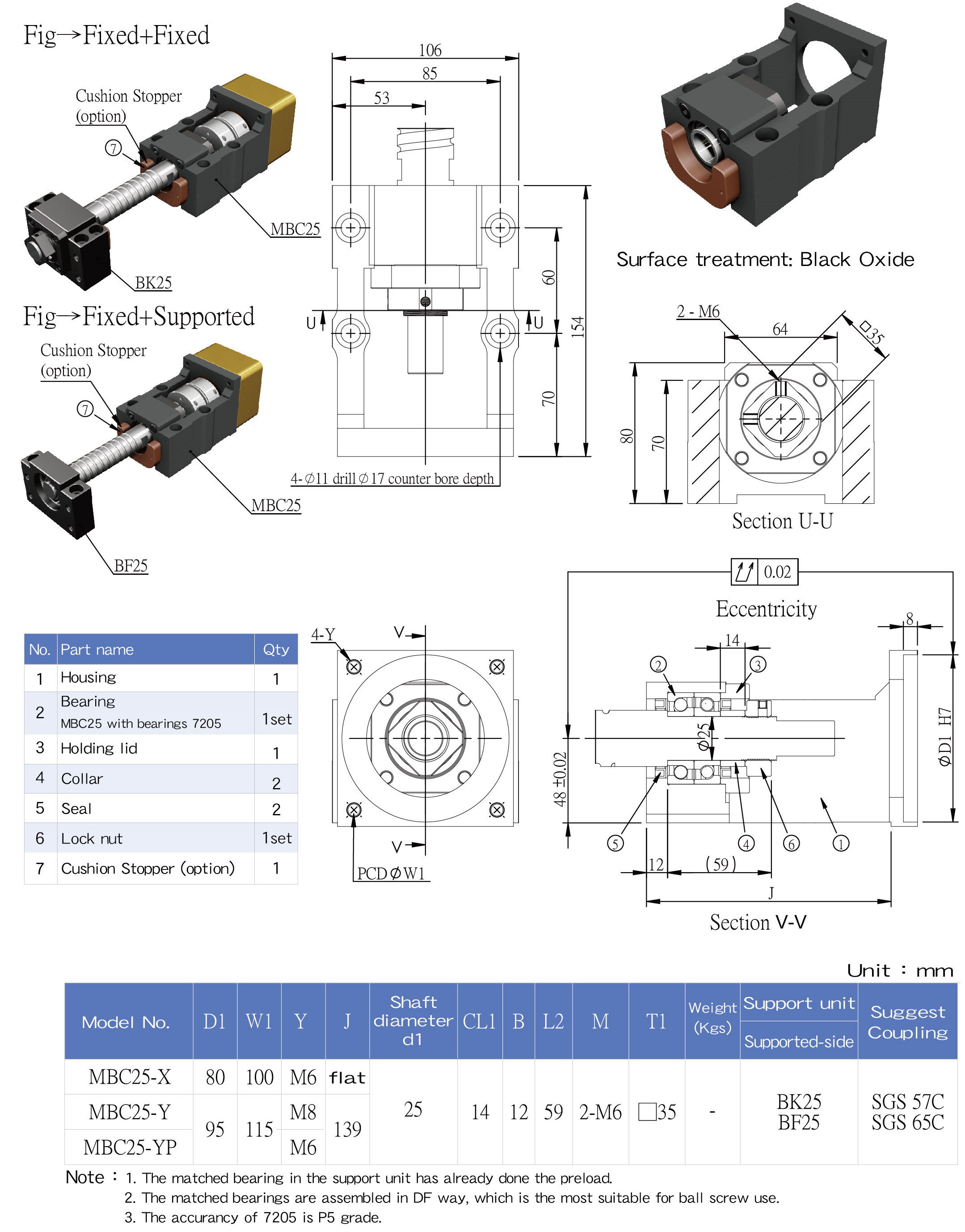 MBC25 MOTOR BRACKET | Taiwan Professional Ballscrew Support Unit